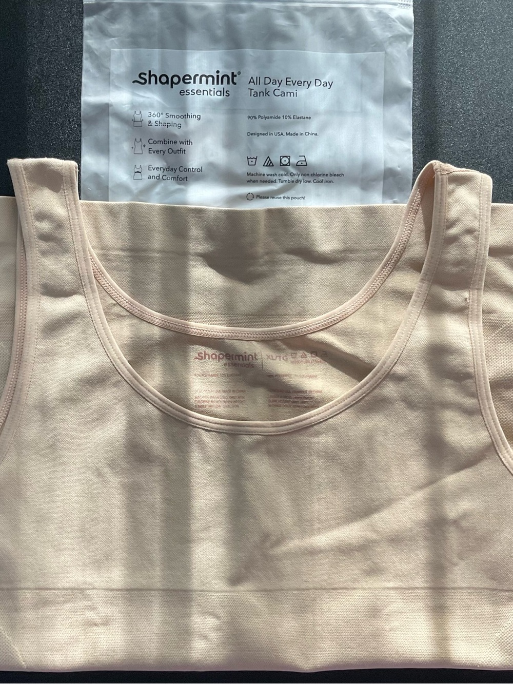 Shapermint All Day Every Day Tank Cami in Light Beige
